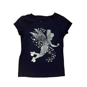 Navy Blue Tinker Bell Short Sleeved Shirt Size 4T